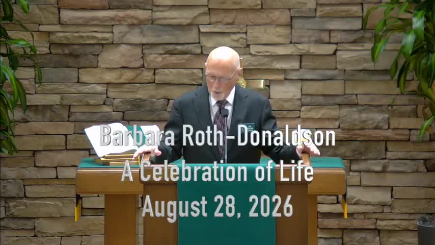 Barbara Roth-Donaldson A Celebration of Life