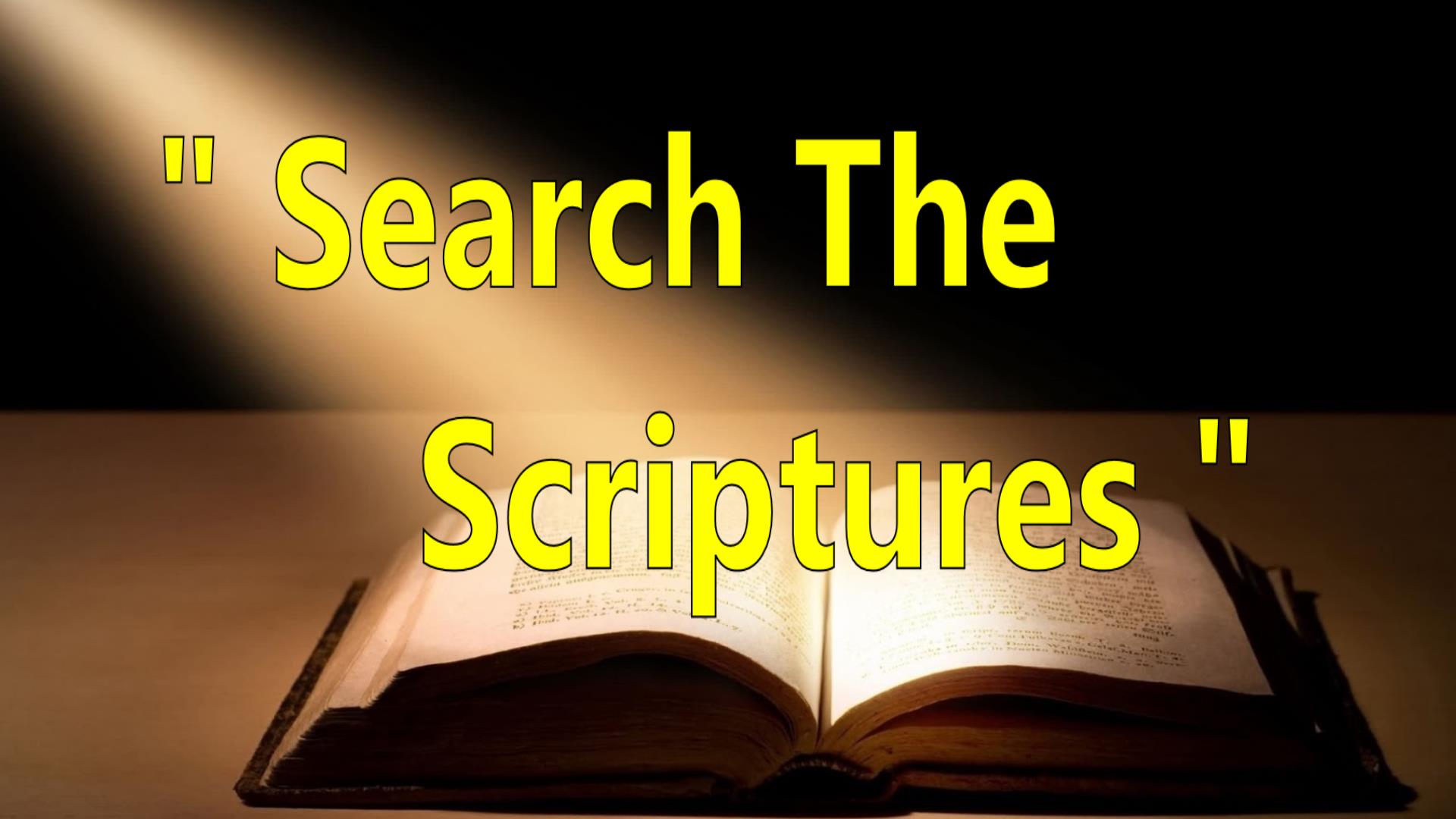SEARCH THE SCRIPTURES