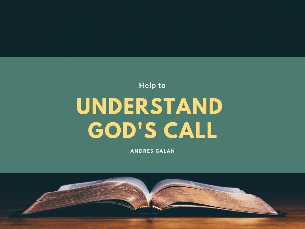 Help to Understand God's Call