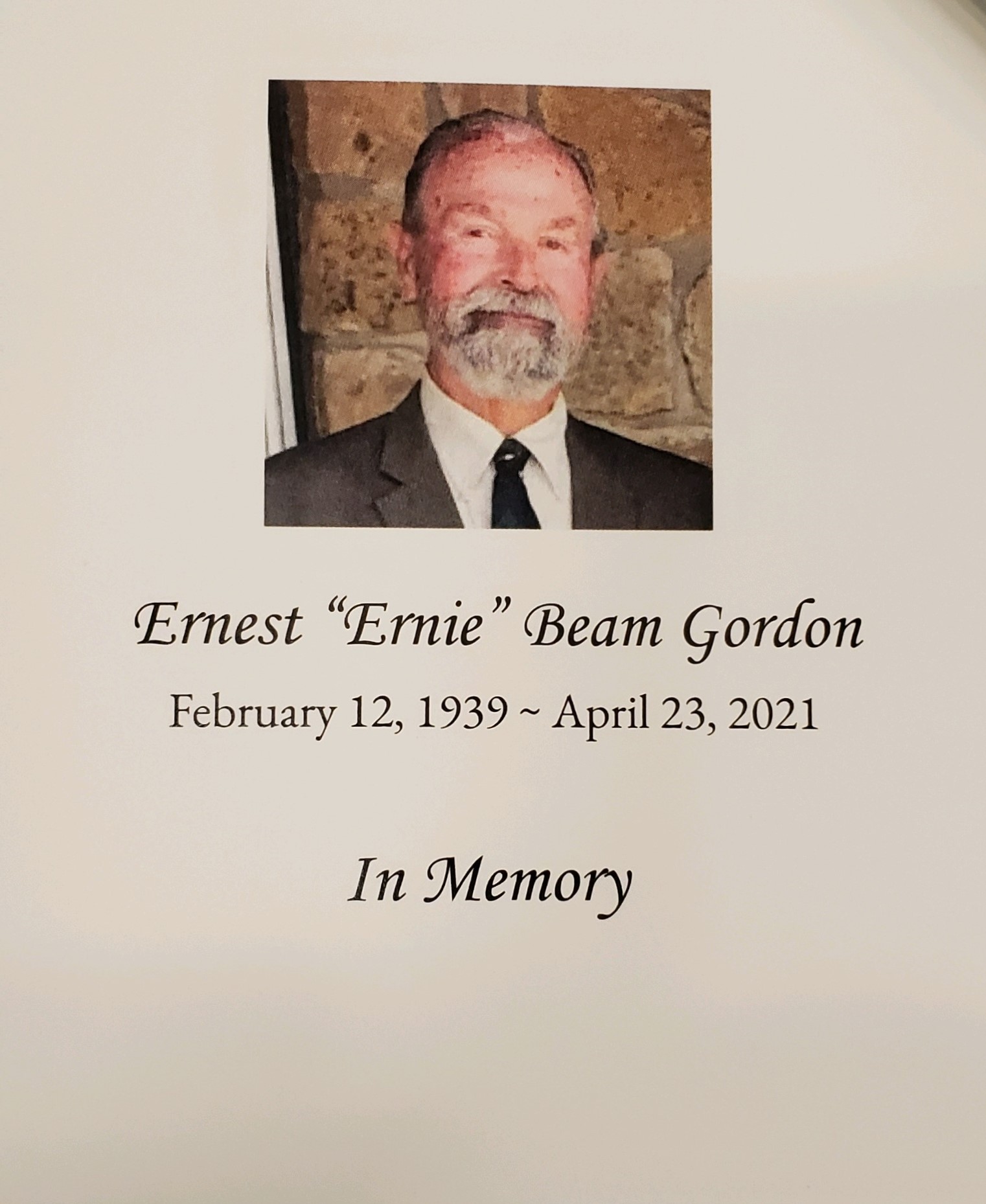 Ernie Gordon Funeral