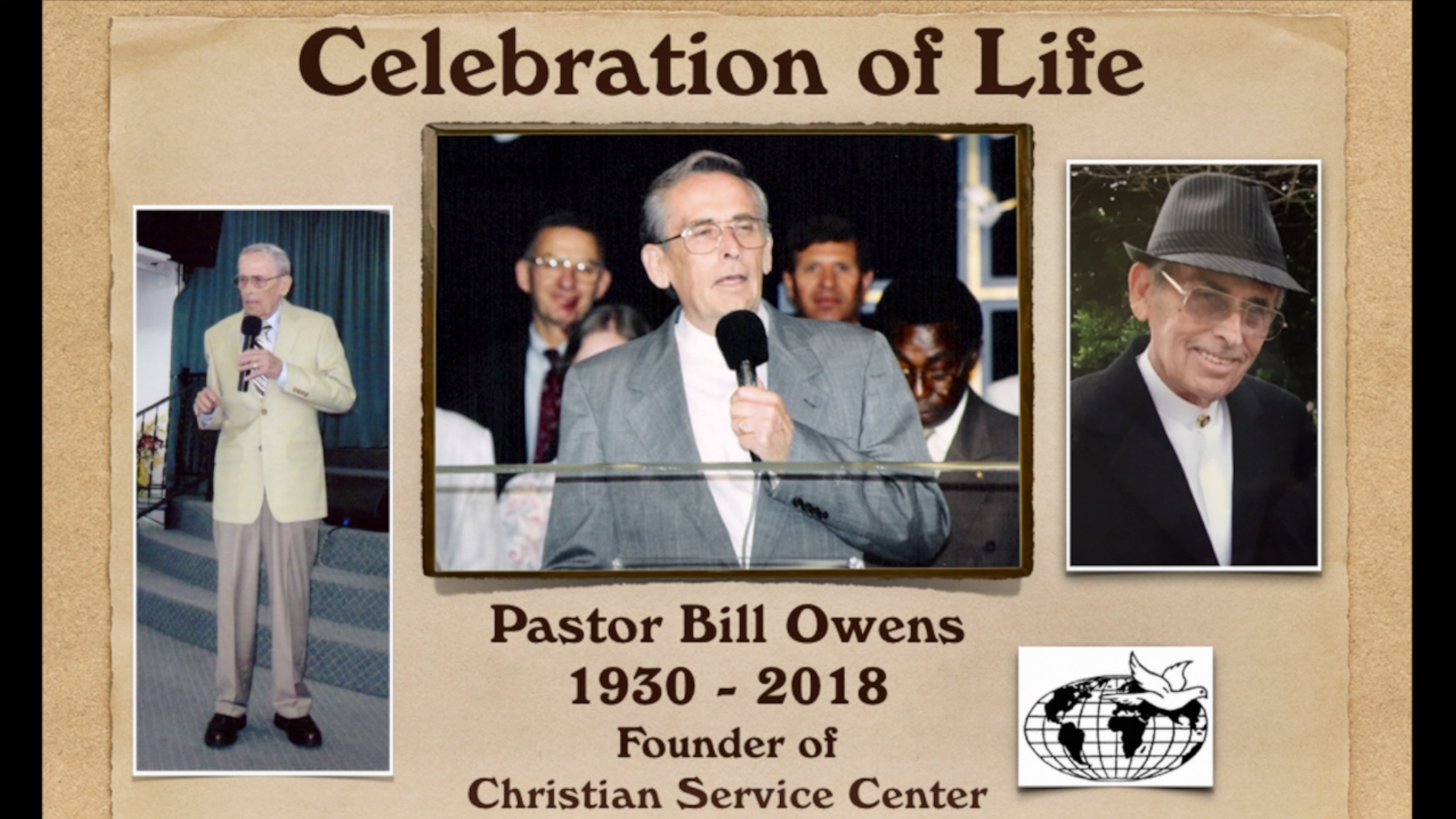 Celebration of Life - Pastor Bill Owens
