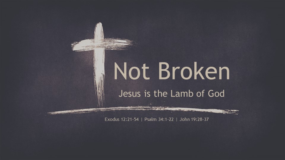 Not Broken-Jesus is the Lamb of God